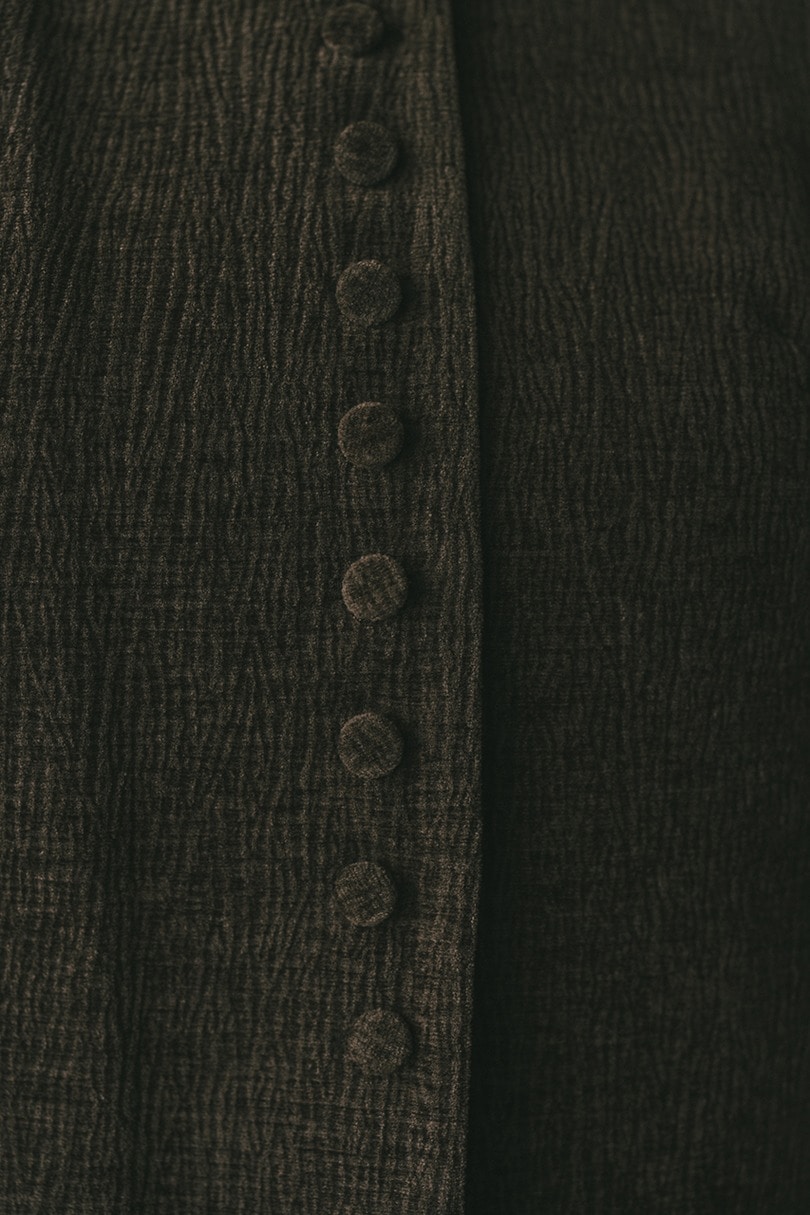 バックオープンベロアベスト 詳細画像 BRN 11