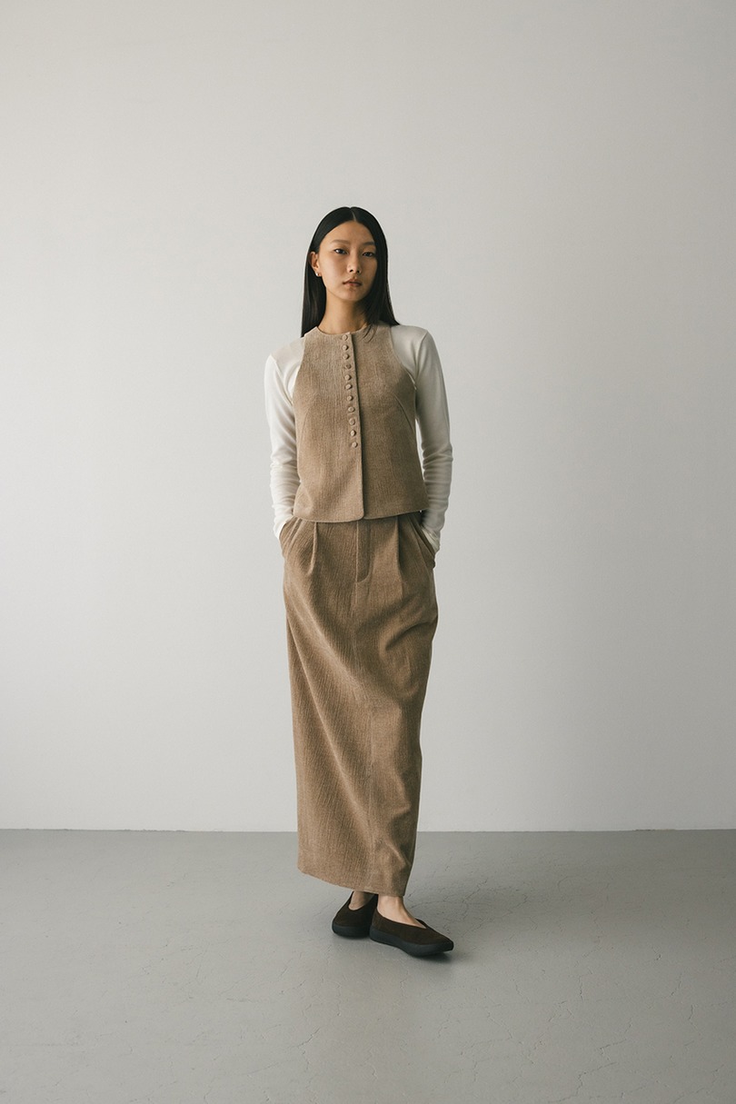 バックオープンベロアベスト 詳細画像 BEG 2