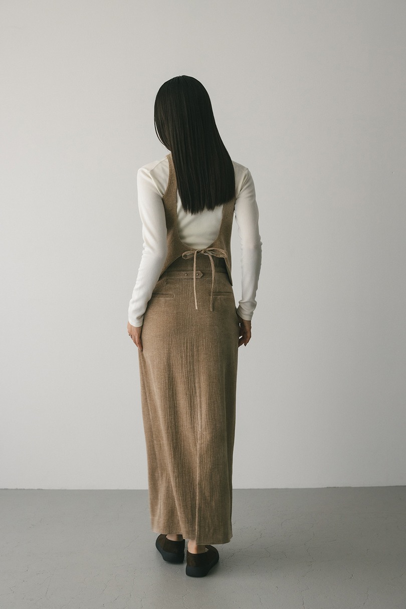 バックオープンベロアベスト 詳細画像 BEG 3