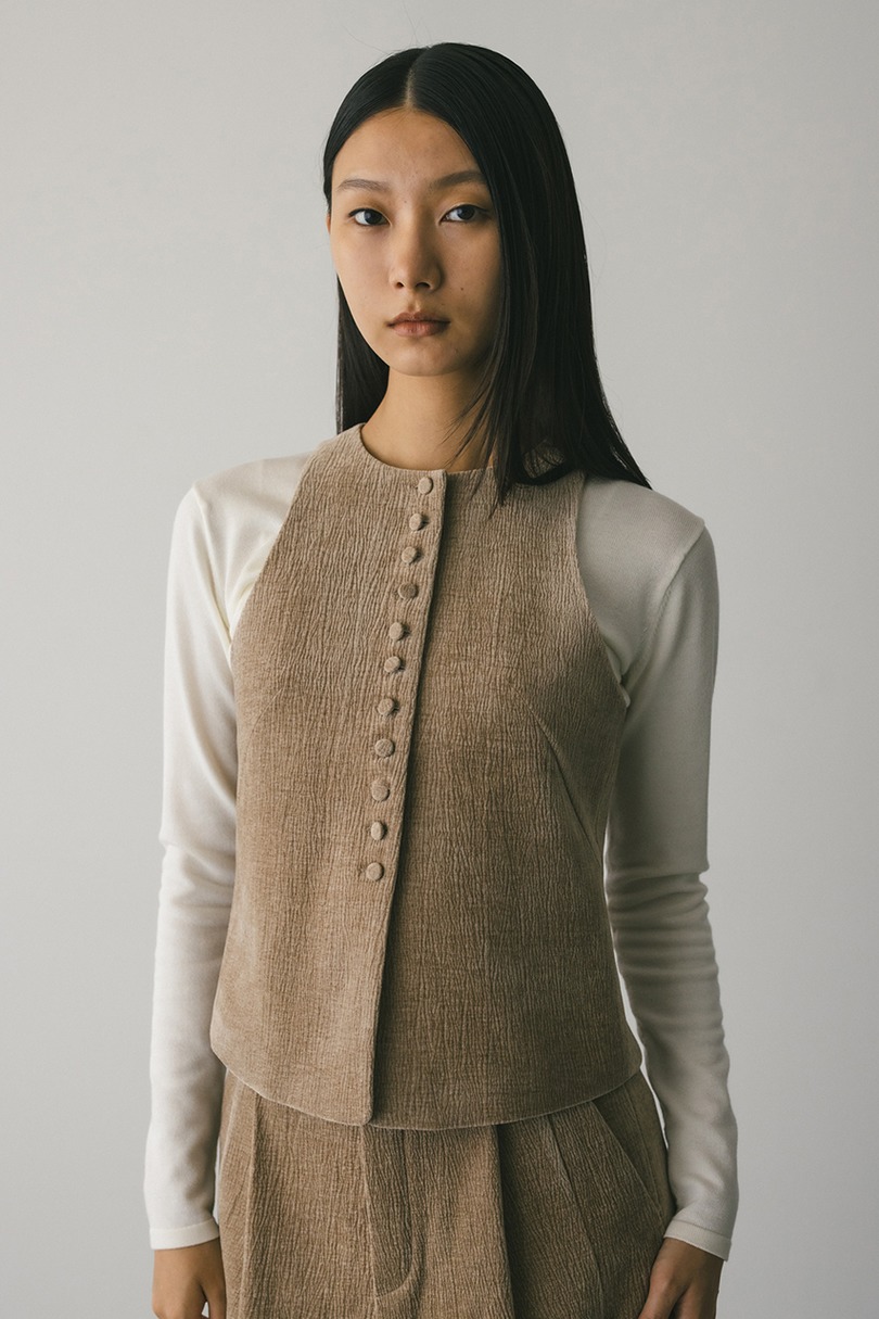 バックオープンベロアベスト 詳細画像 BEG 4