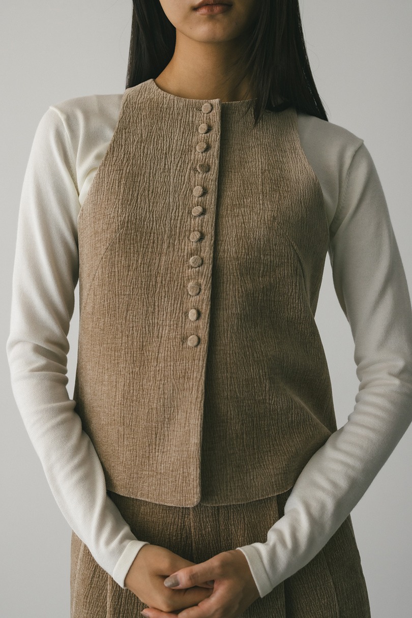 バックオープンベロアベスト 詳細画像 BEG 6