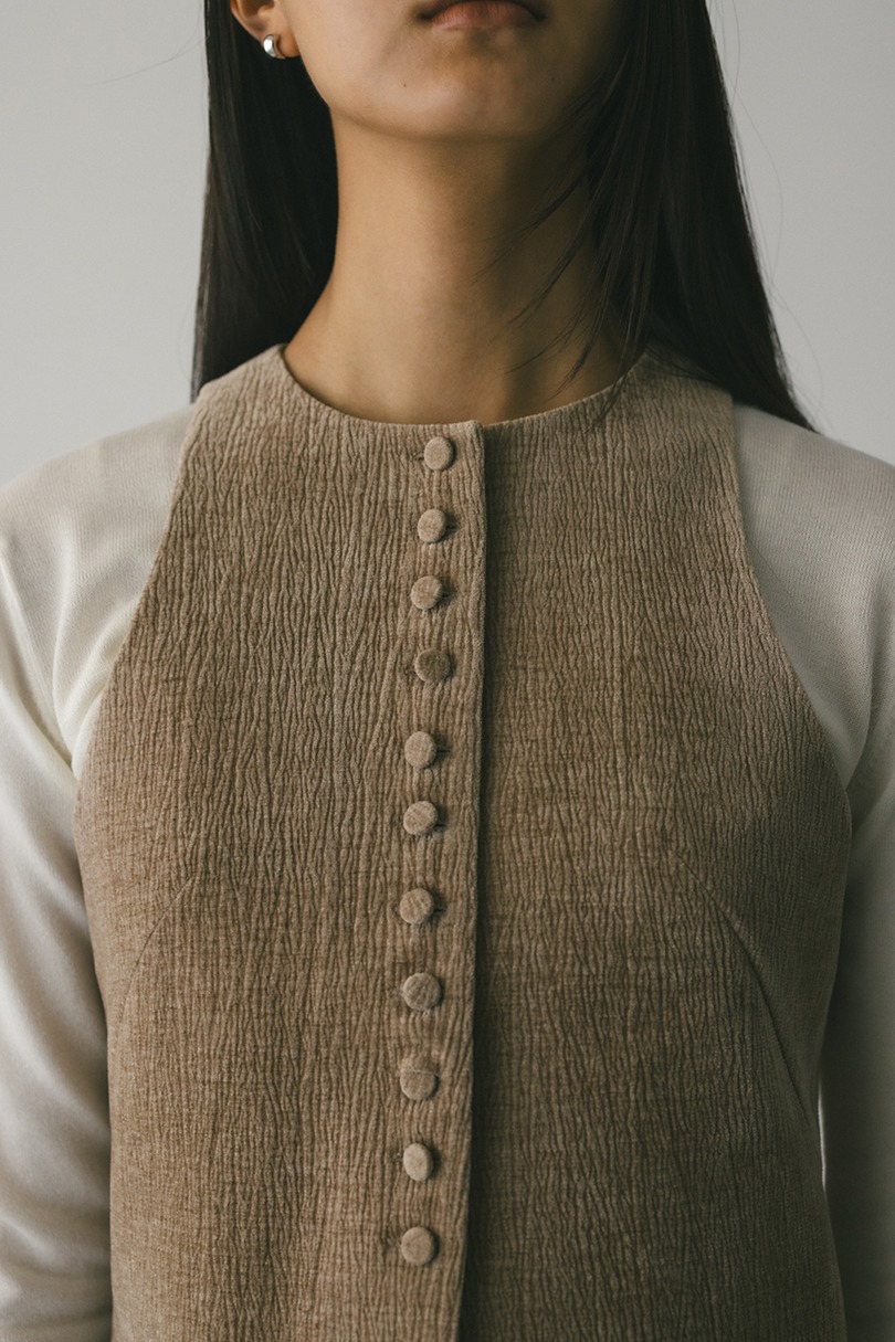 バックオープンベロアベスト 詳細画像 BEG 7