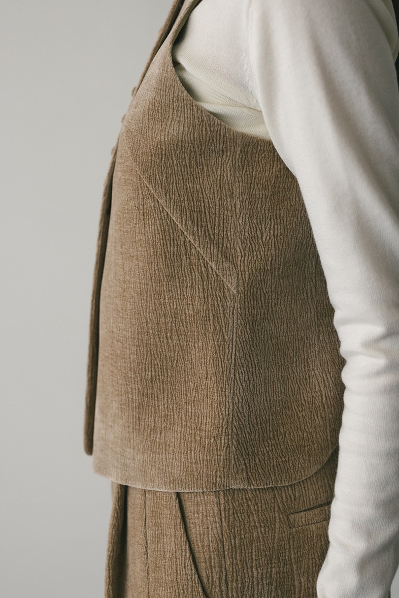 バックオープンベロアベスト 詳細画像 BEG 9