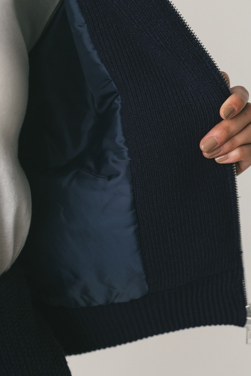 ニットパッファーブルゾン 詳細画像 NVY 9