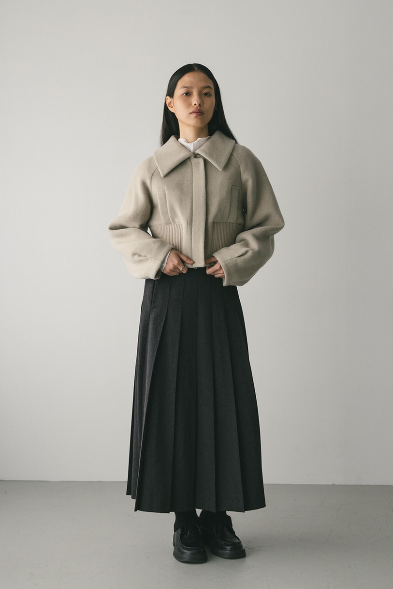 ワイドリブショートコート 詳細画像 L/BEG 2