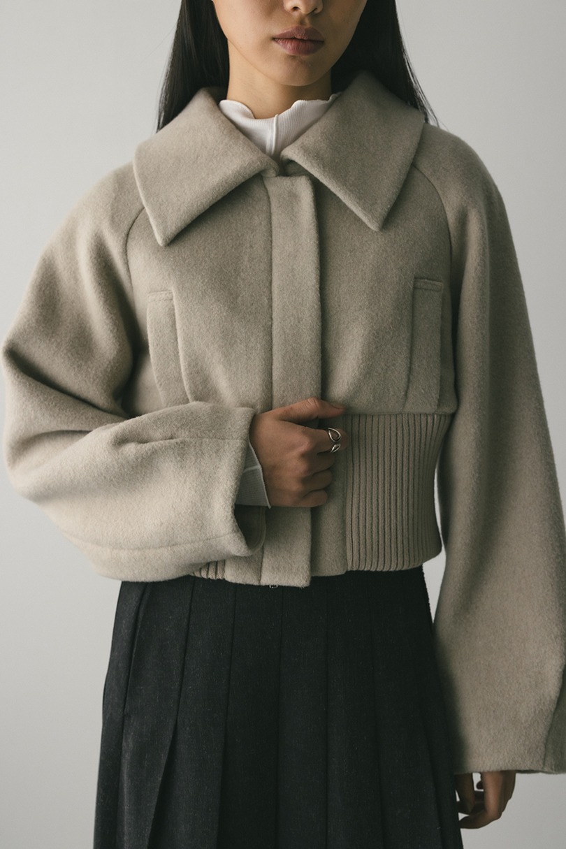 ワイドリブショートコート 詳細画像 L/BEG 3