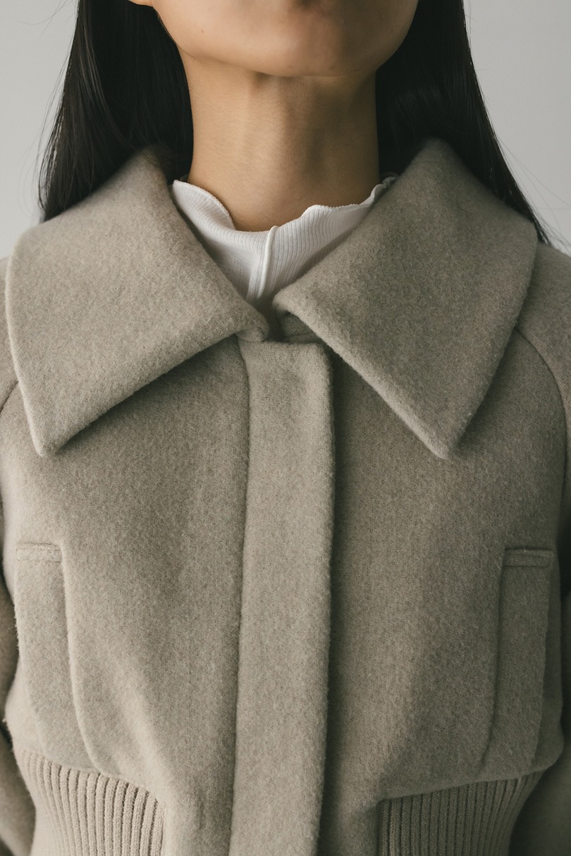 ワイドリブショートコート 詳細画像 L/BEG 4