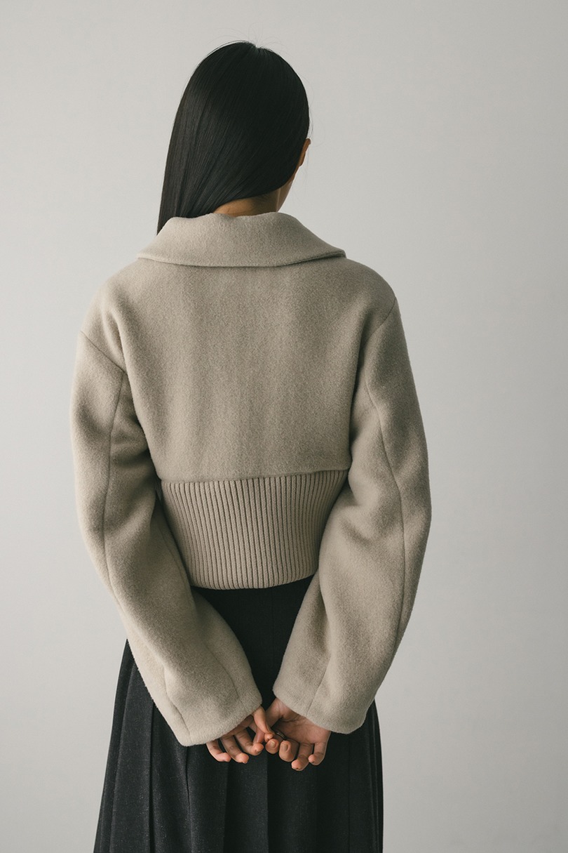ワイドリブショートコート 詳細画像 L/BEG 9