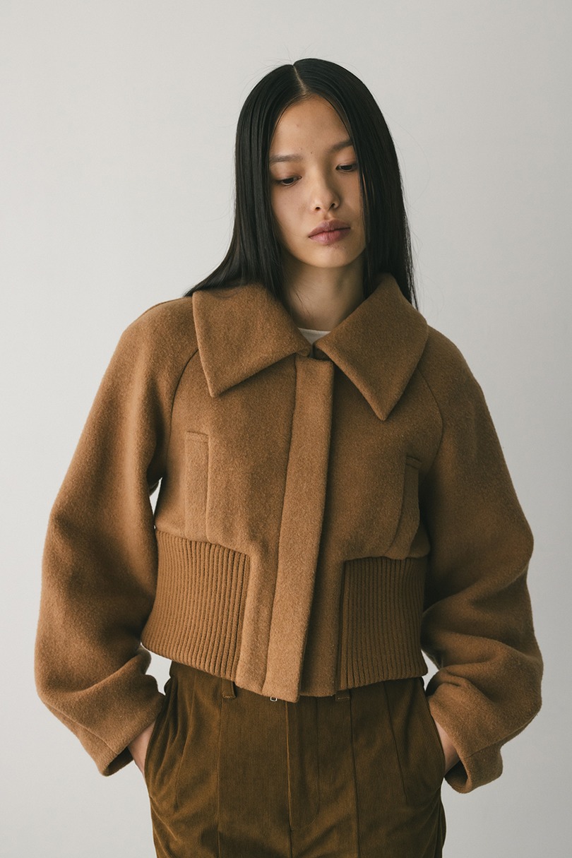 ワイドリブショートコート 詳細画像 CAM 3