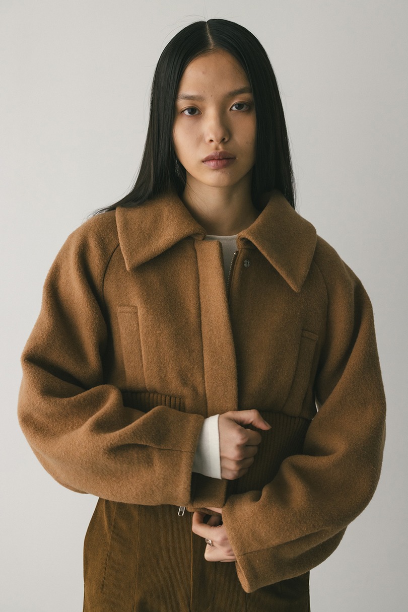 ワイドリブショートコート 詳細画像 CAM 4