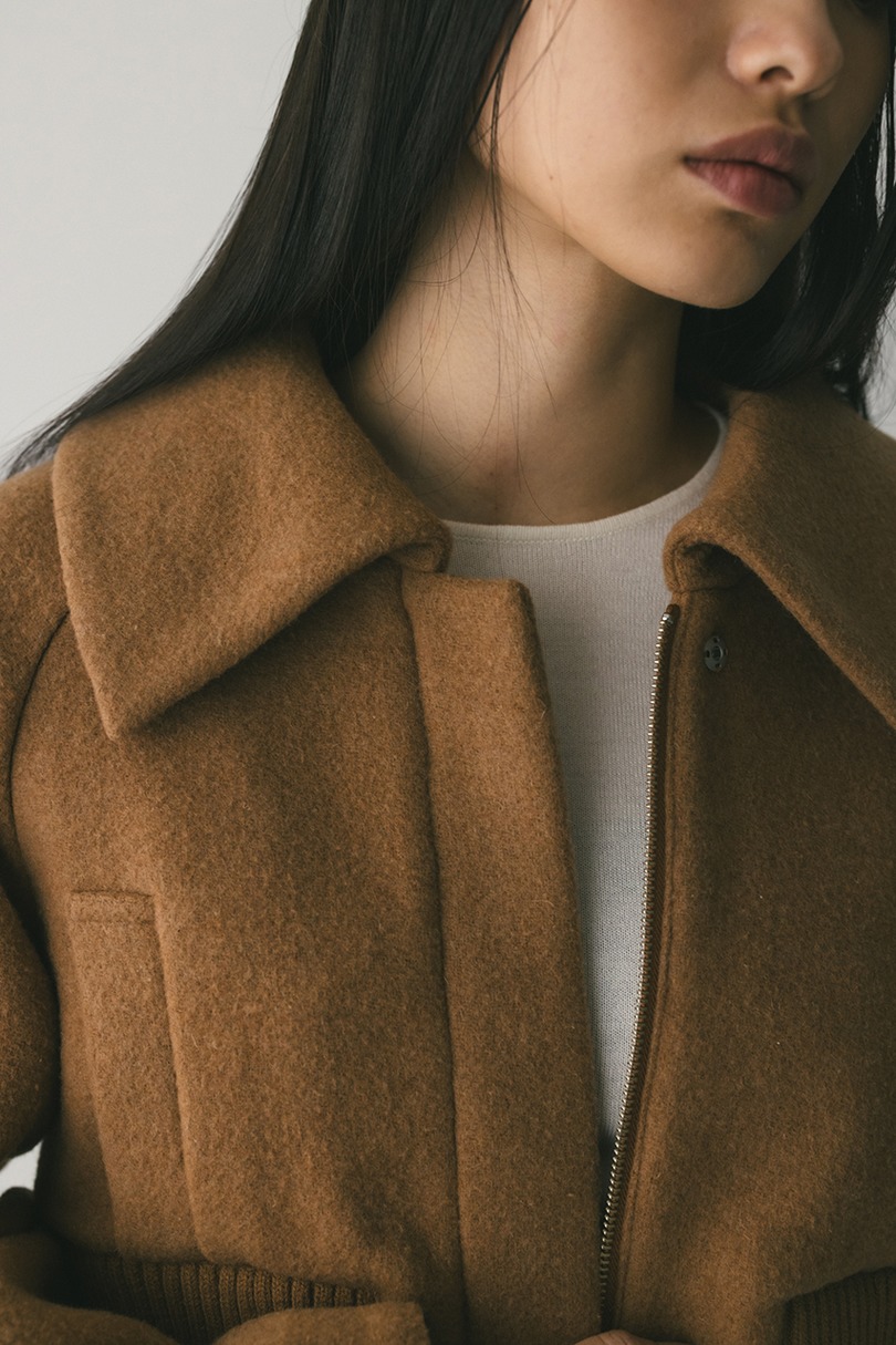 ワイドリブショートコート 詳細画像 CAM 5