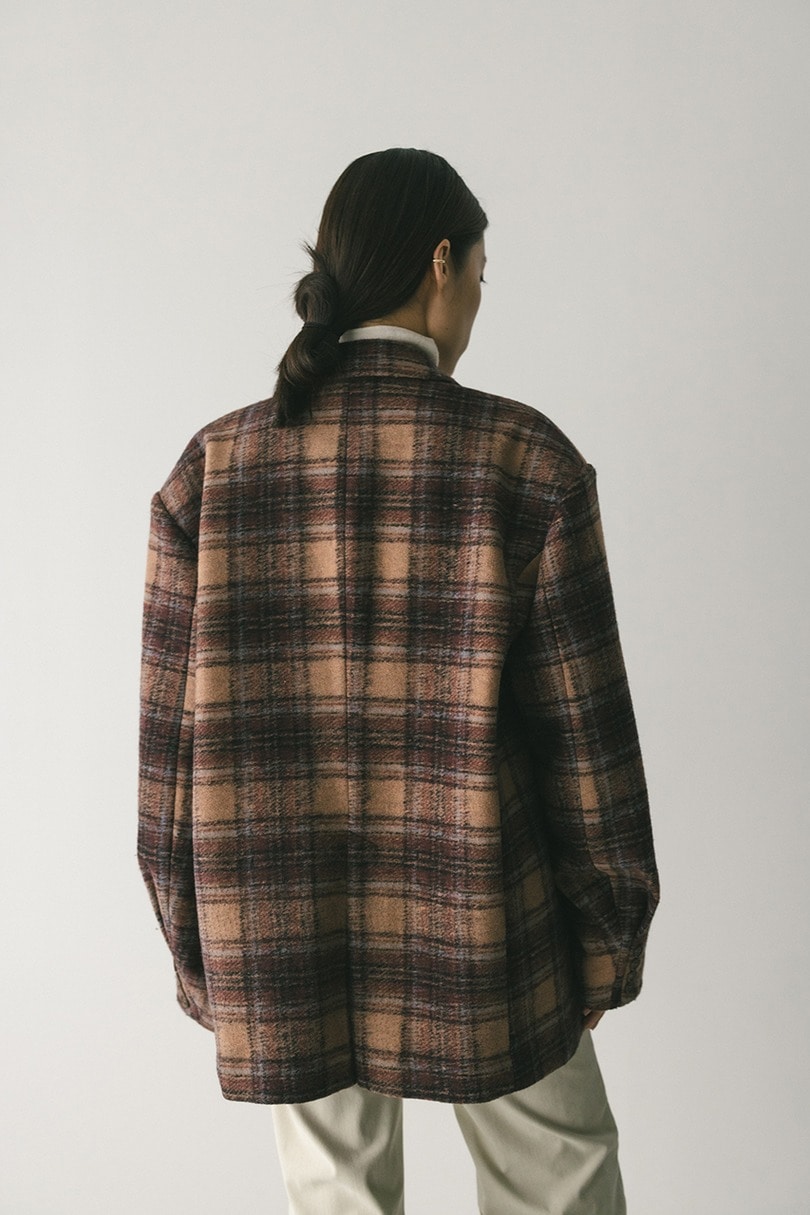 パワーショルダーPコート 詳細画像 柄BRN 5