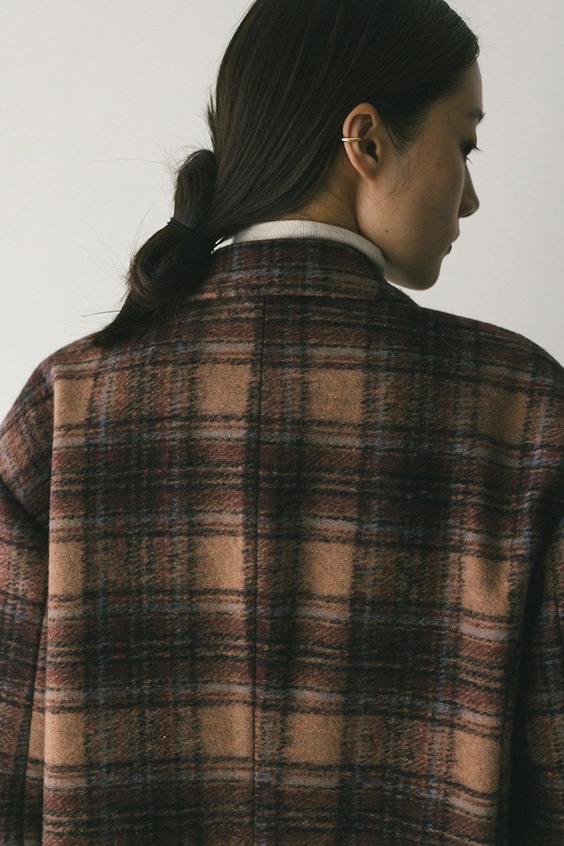 パワーショルダーPコート 詳細画像 柄BRN 6