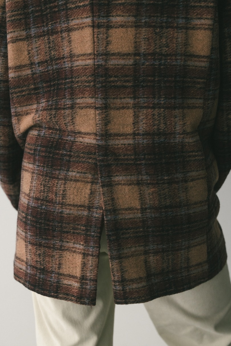 パワーショルダーPコート 詳細画像 柄BRN 7