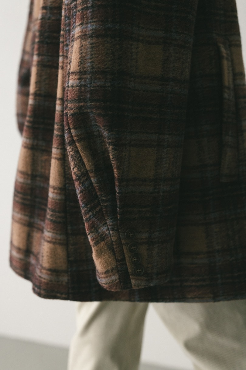 パワーショルダーPコート 詳細画像 柄BRN 8