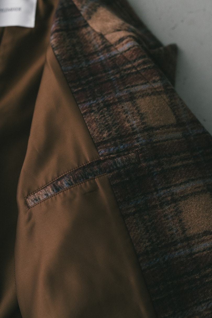 パワーショルダーPコート 詳細画像 柄BRN 9