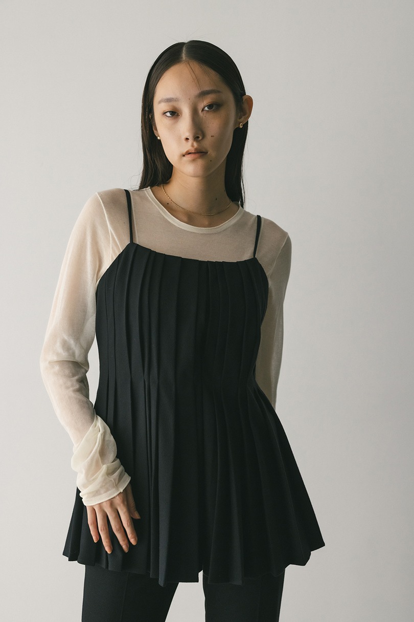 タッキングペプラムキャミ 詳細画像 BLK 4