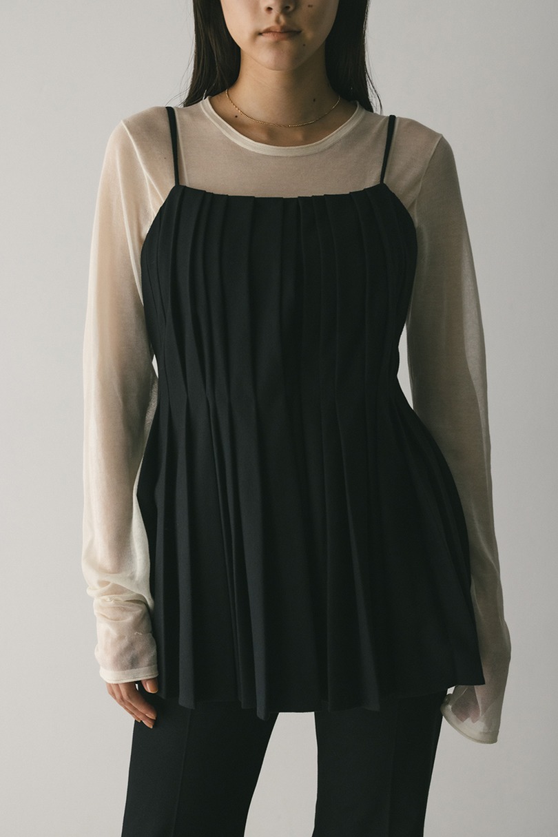 タッキングペプラムキャミ 詳細画像 BLK 5