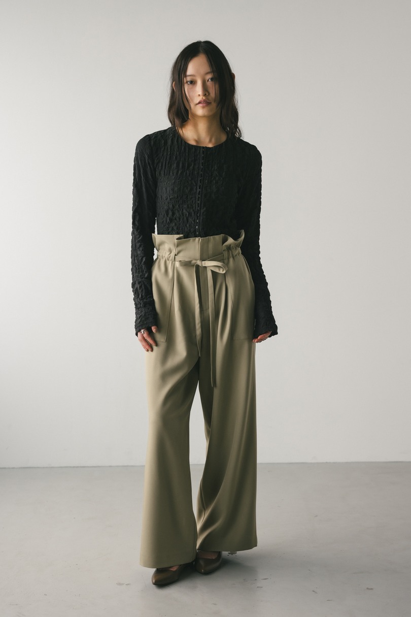 シャーリングコルセットトップ