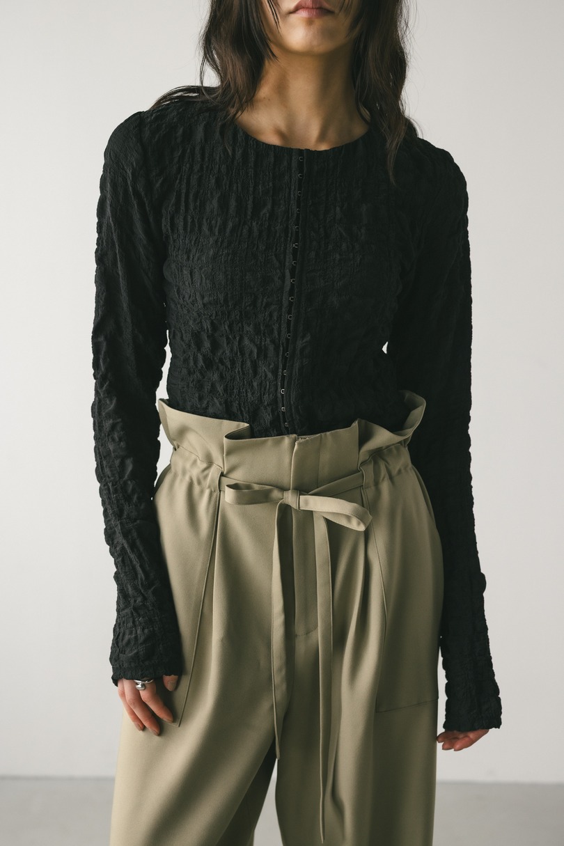 シャーリングコルセットトップ 詳細画像 BLK 3