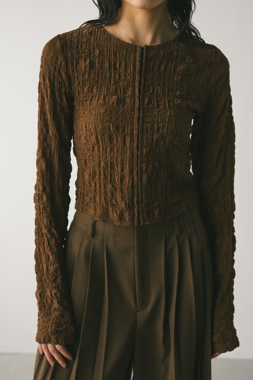 シャーリングコルセットトップ 詳細画像 BRN 4