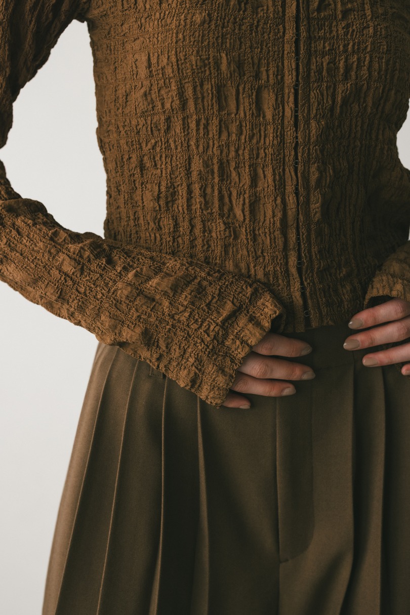 シャーリングコルセットトップ 詳細画像 BRN 7