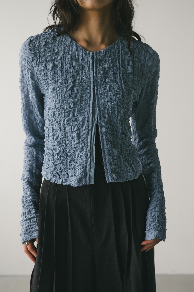 シャーリングコルセットトップ