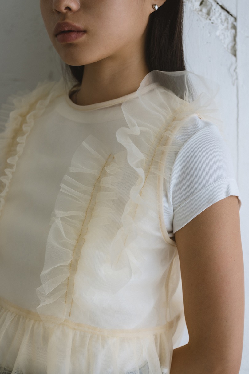 チュールフリルベスト 詳細画像 IVOY 4