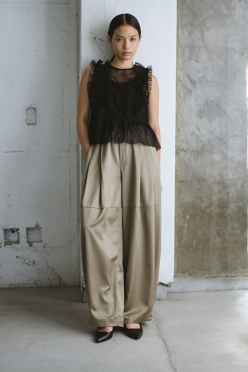 チュールフリルベスト 詳細画像 BLK 2