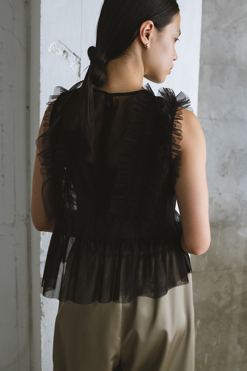 チュールフリルベスト 詳細画像 BLK 7
