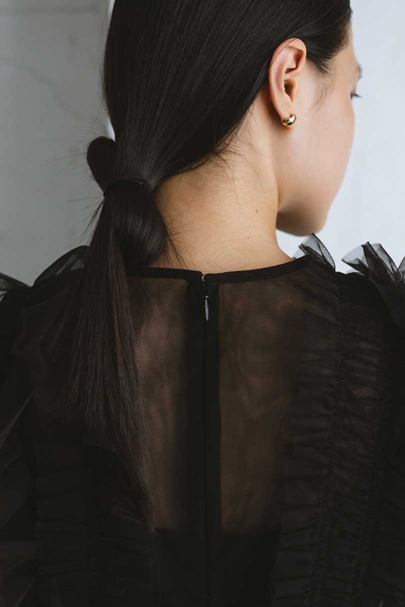 チュールフリルベスト 詳細画像 BLK 8