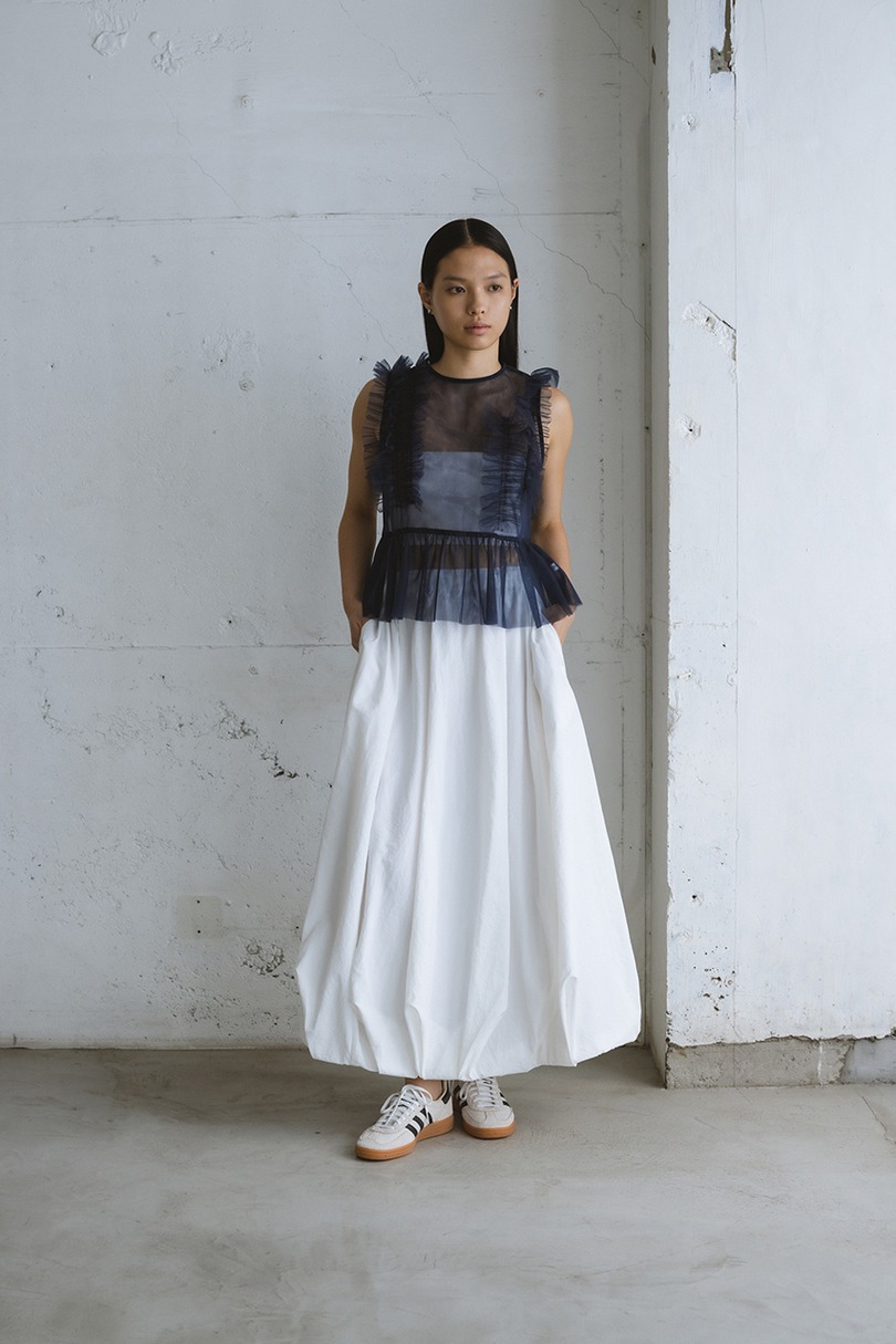 チュールフリルベスト 詳細画像 NVY 2