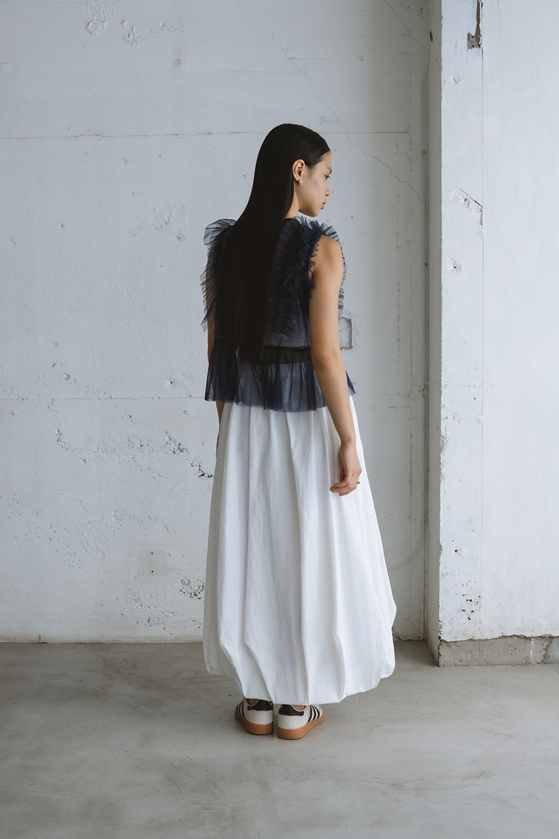 チュールフリルベスト 詳細画像 NVY 4