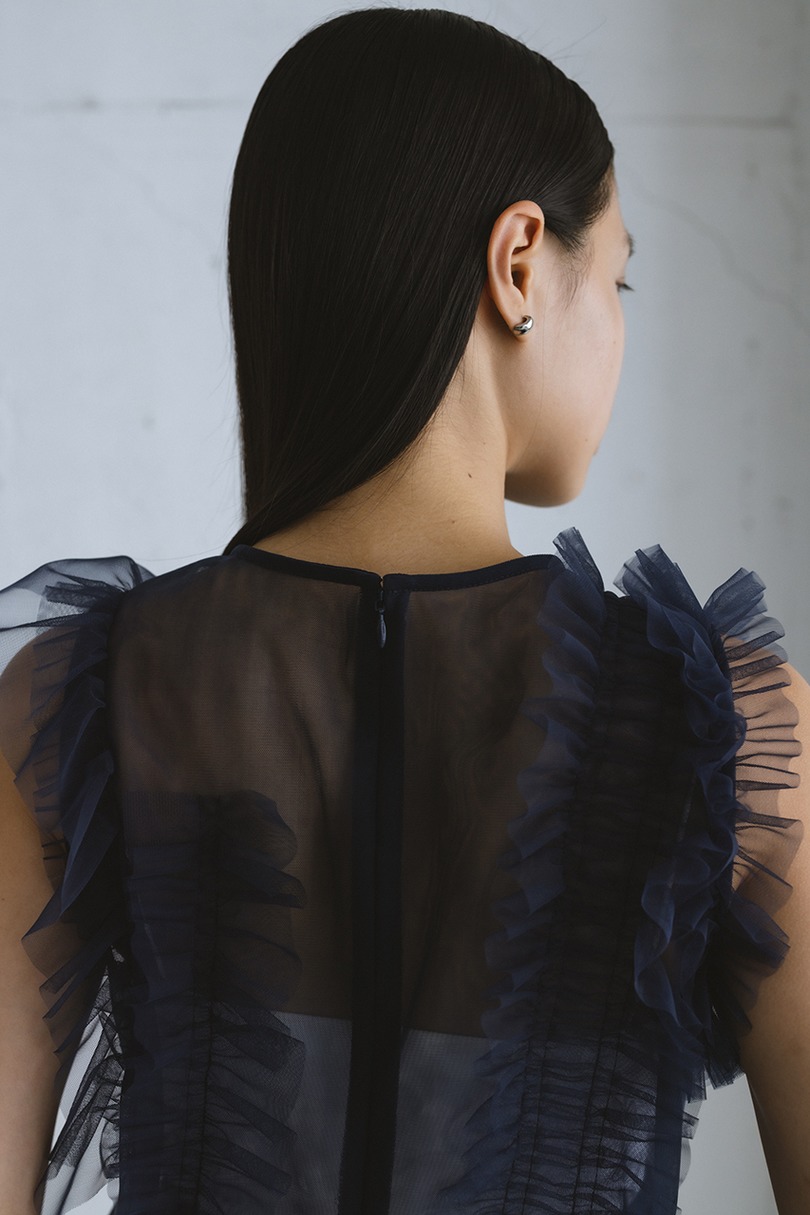 チュールフリルベスト 詳細画像 NVY 7