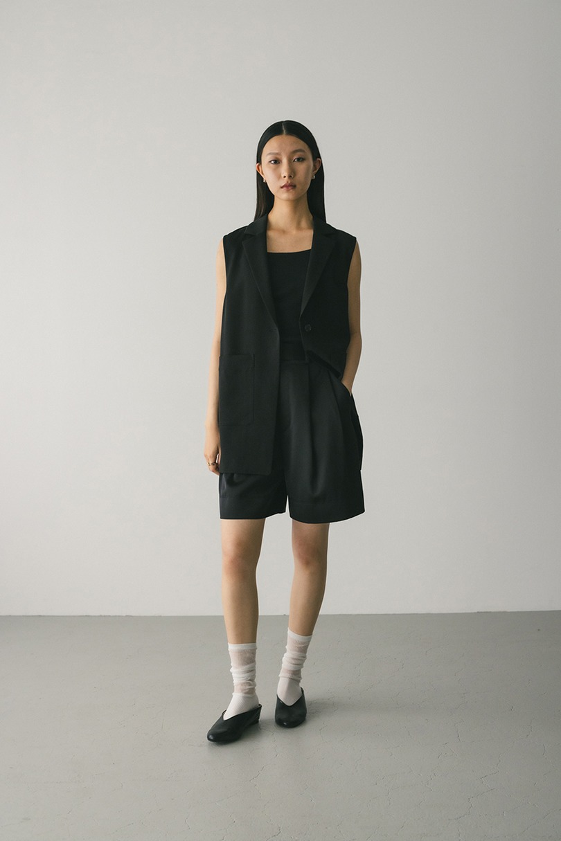 サテンハーフパンツ 詳細画像 BLK 2