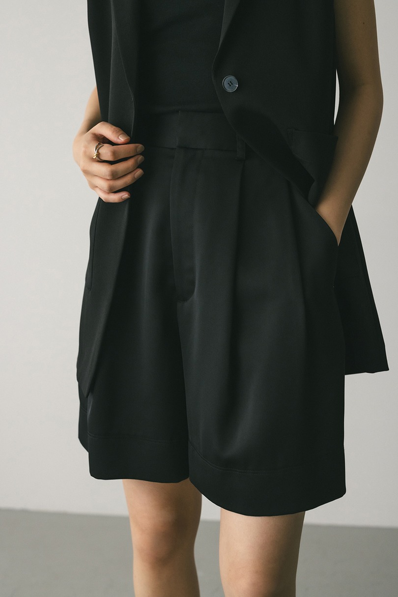 サテンハーフパンツ 詳細画像 BLK 3