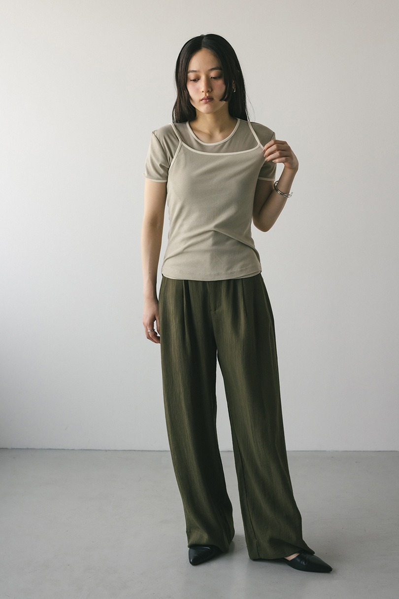 ワッシャーツータックパンツ 詳細画像 KHA 3