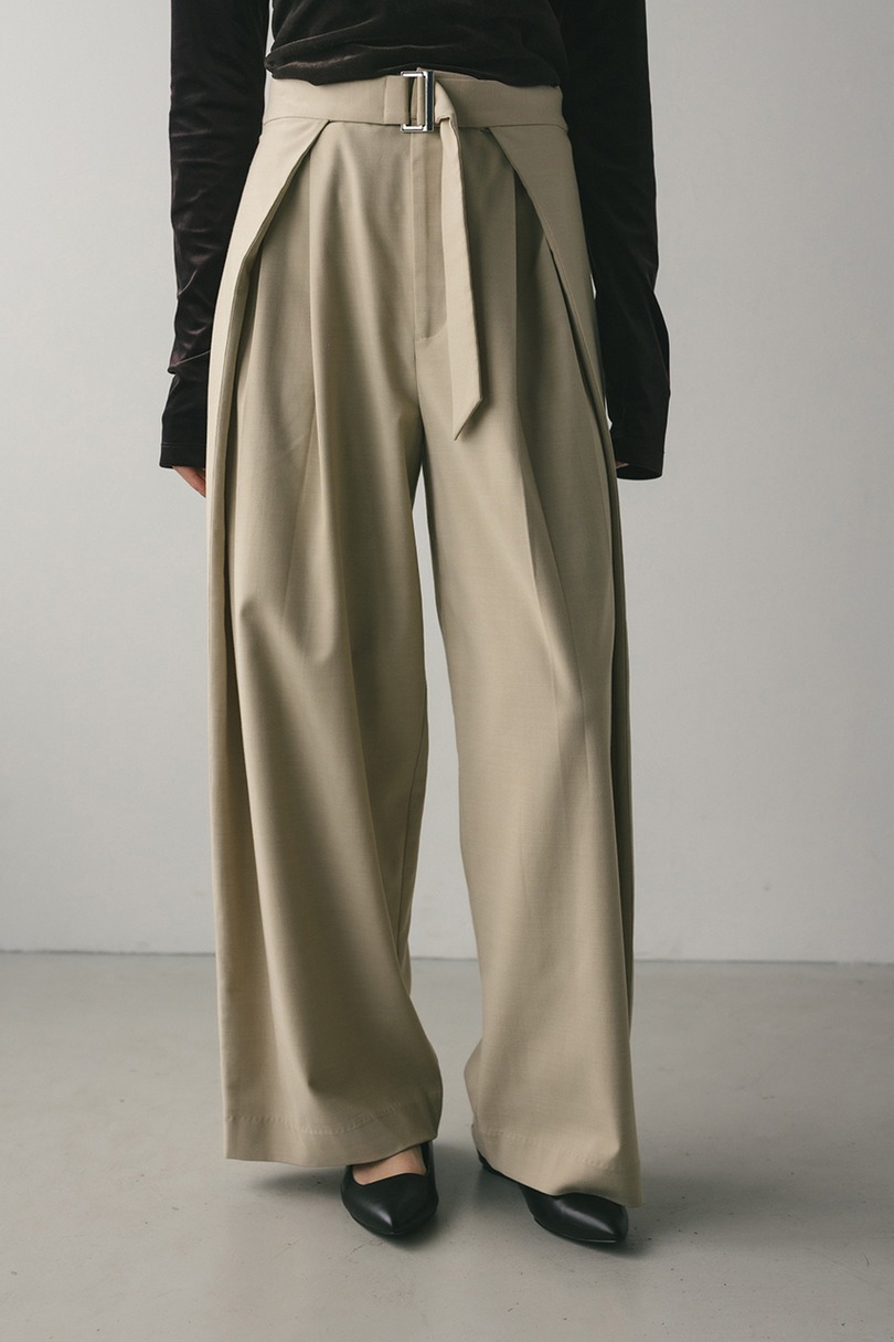 ウエストデザインサイドラップパンツ 詳細画像 L/BEG 2