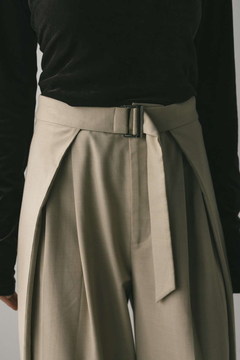 ウエストデザインサイドラップパンツ 詳細画像 L/BEG 4