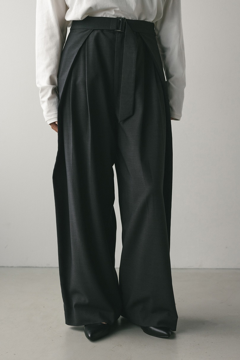 ウエストデザインサイドラップパンツ 詳細画像 GRY 3