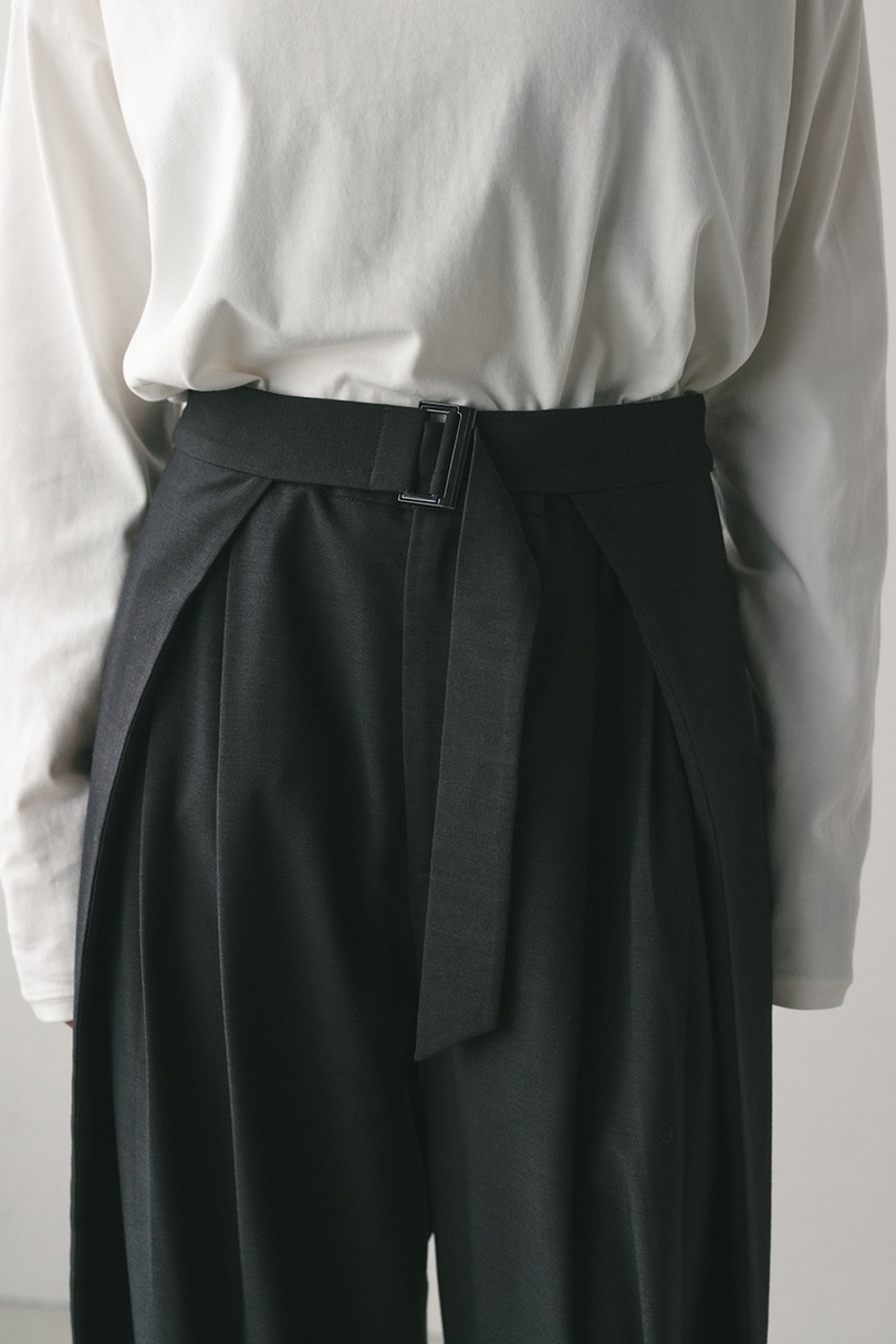 ウエストデザインサイドラップパンツ 詳細画像 GRY 5