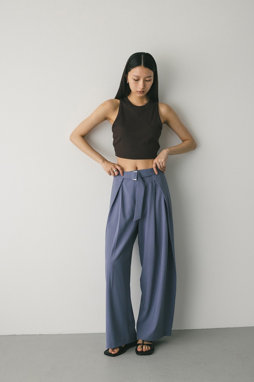 ウエストデザインサイドラップパンツ 詳細画像 SAX 3