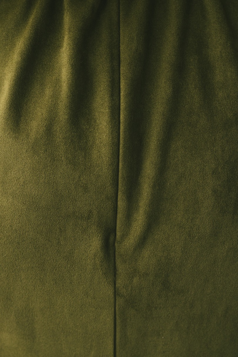 フェイクスウェードパネルフレアスカート 詳細画像 GRN 10