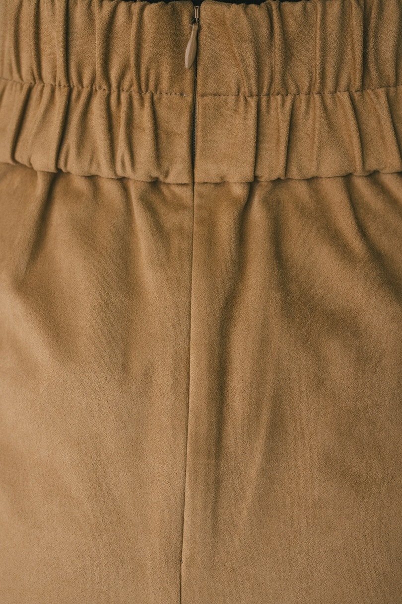 フェイクスウェードパネルフレアスカート 詳細画像 BEG 10