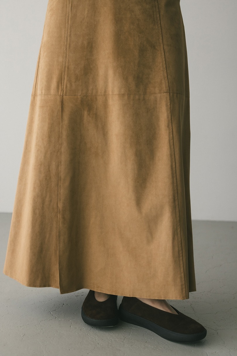 フェイクスウェードパネルフレアスカート 詳細画像 BEG 5