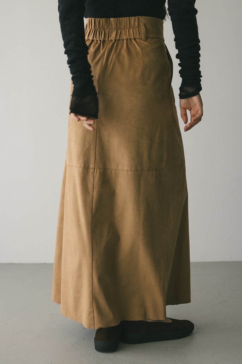 フェイクスウェードパネルフレアスカート 詳細画像 BEG 6