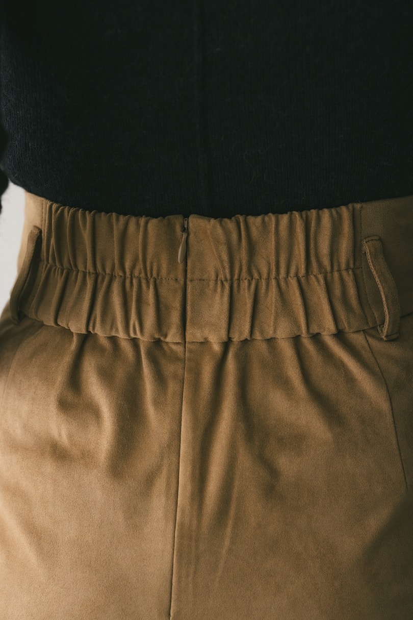 フェイクスウェードパネルフレアスカート 詳細画像 BEG 7