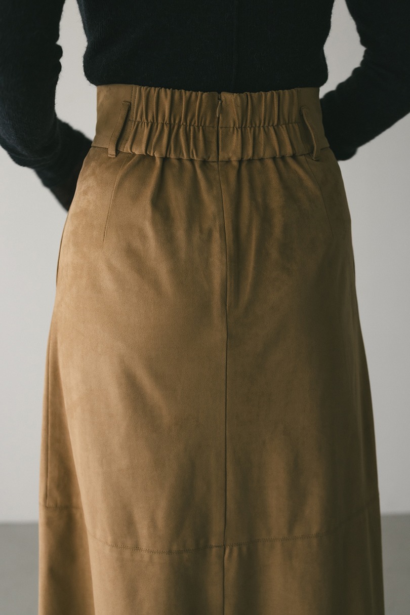 フェイクスウェードパネルフレアスカート 詳細画像 BEG 8