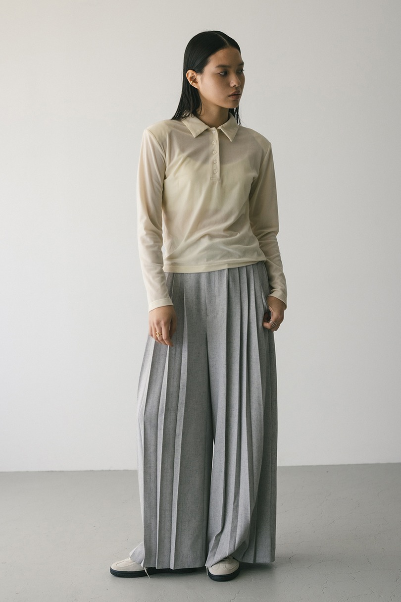 メランジタックワイドパンツ