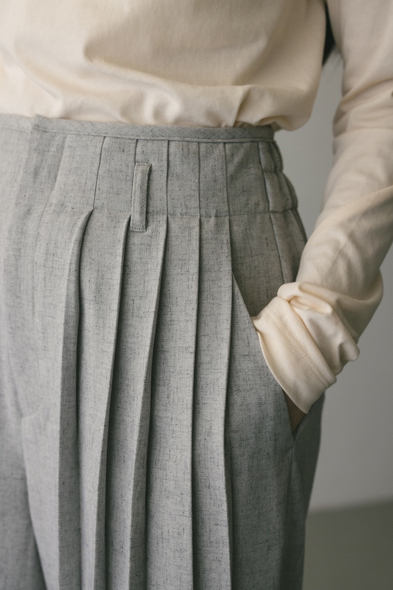 メランジタックワイドパンツ 詳細画像 L/GRY 4